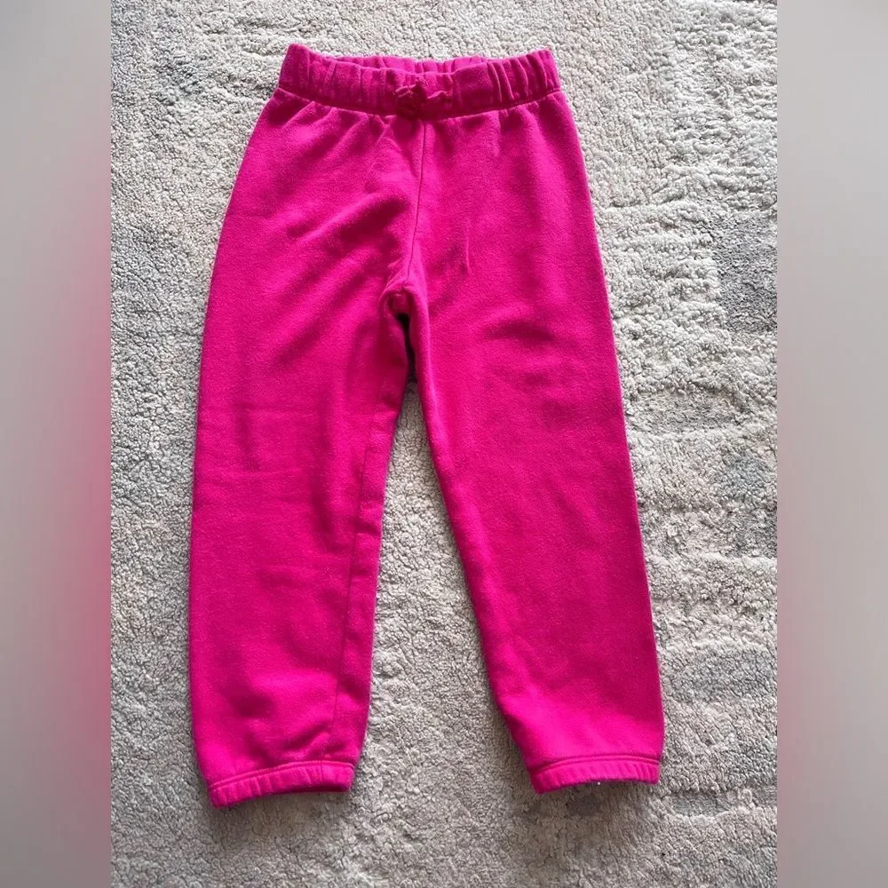 GAP Girl Pink Fleece Sweatshirt & Jogger Pants Set Sz 4